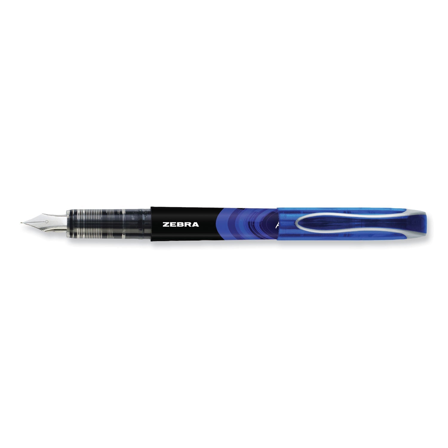 Zebra Fountain Pen, Fine 0.6 mm, Blue Ink, Blue, 12/Pack